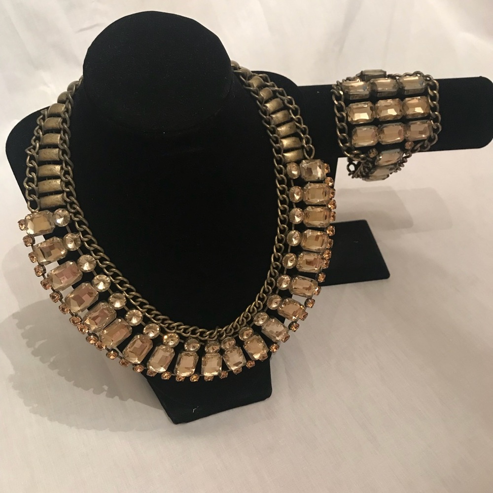Brands and Yellow Necklace and Bracelet Set